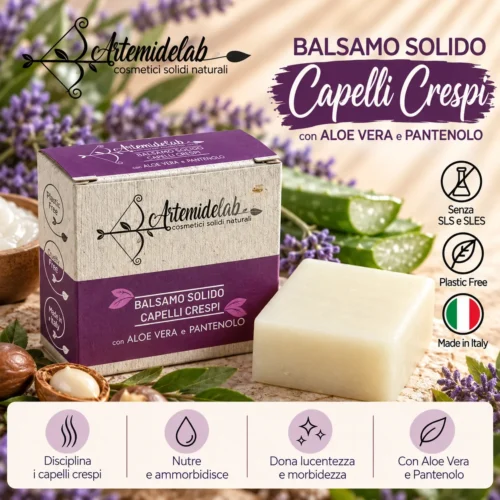 Balsamo solido per capelli crespi
