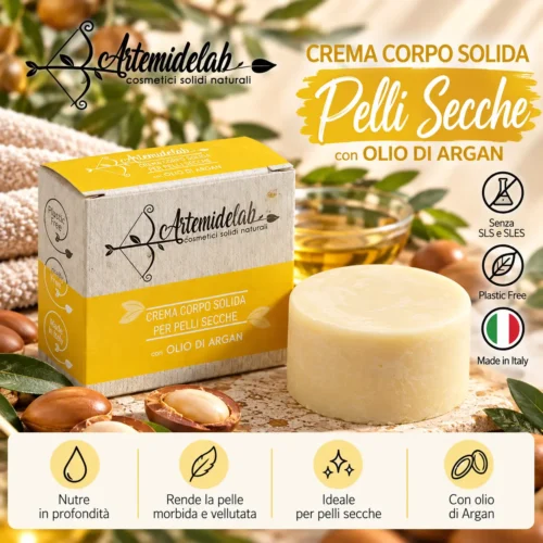 Crema corpo solida per pelli secche