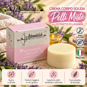 Crema corpo solida per pelli miste